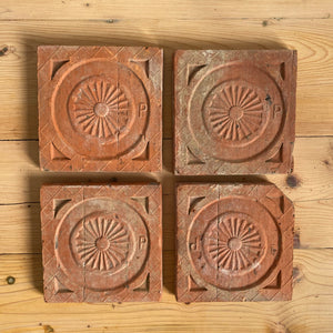 Terracotta tiles - set of 4